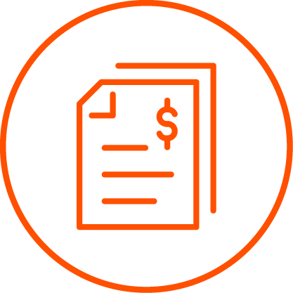 Stack of paper with money sign on them.