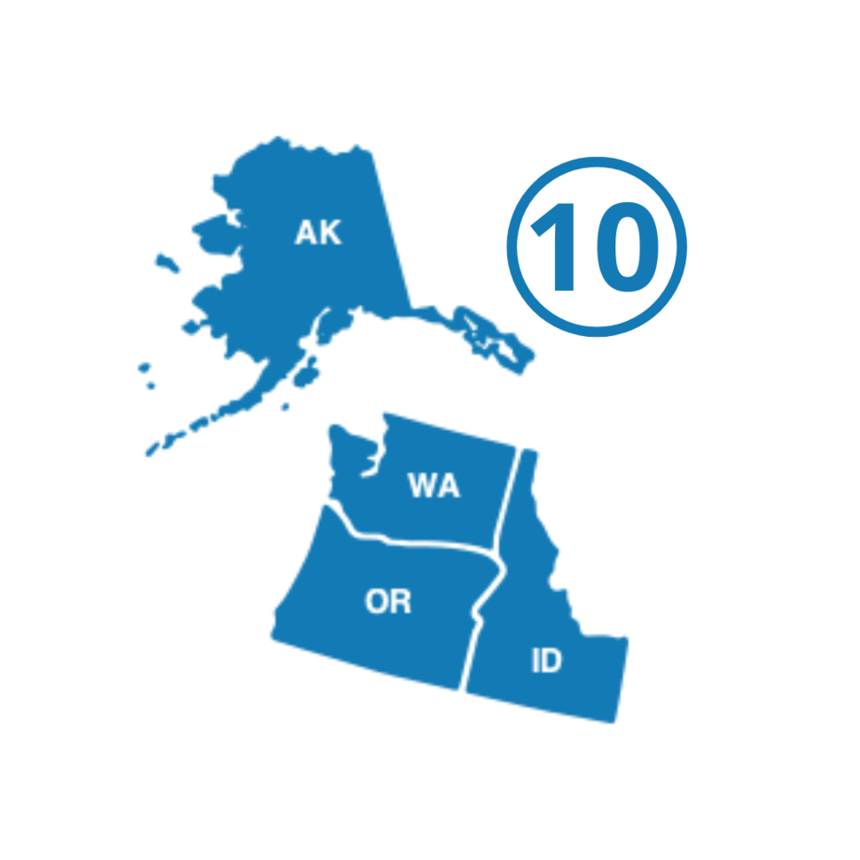 HHS Regional Map - Region 10