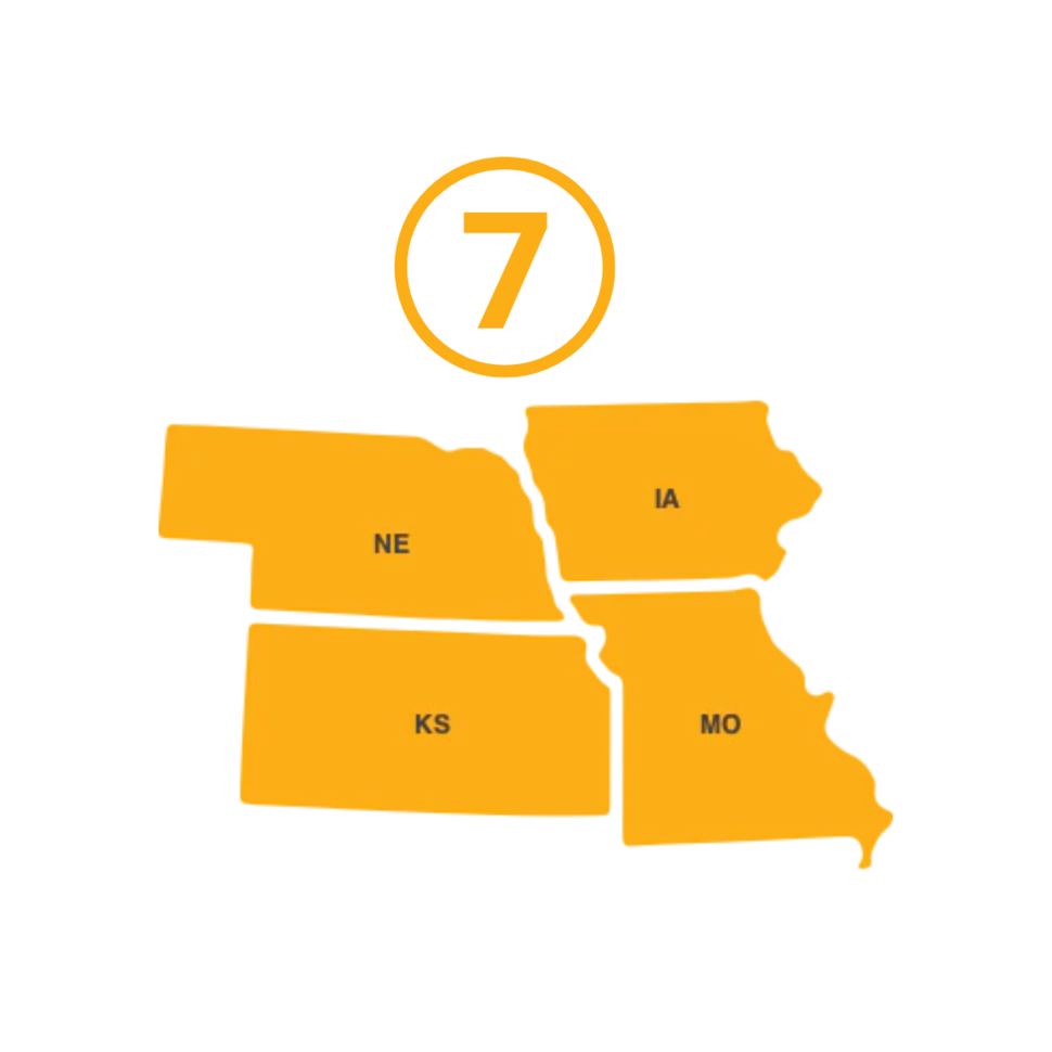 HHS Regional Map - Region 7