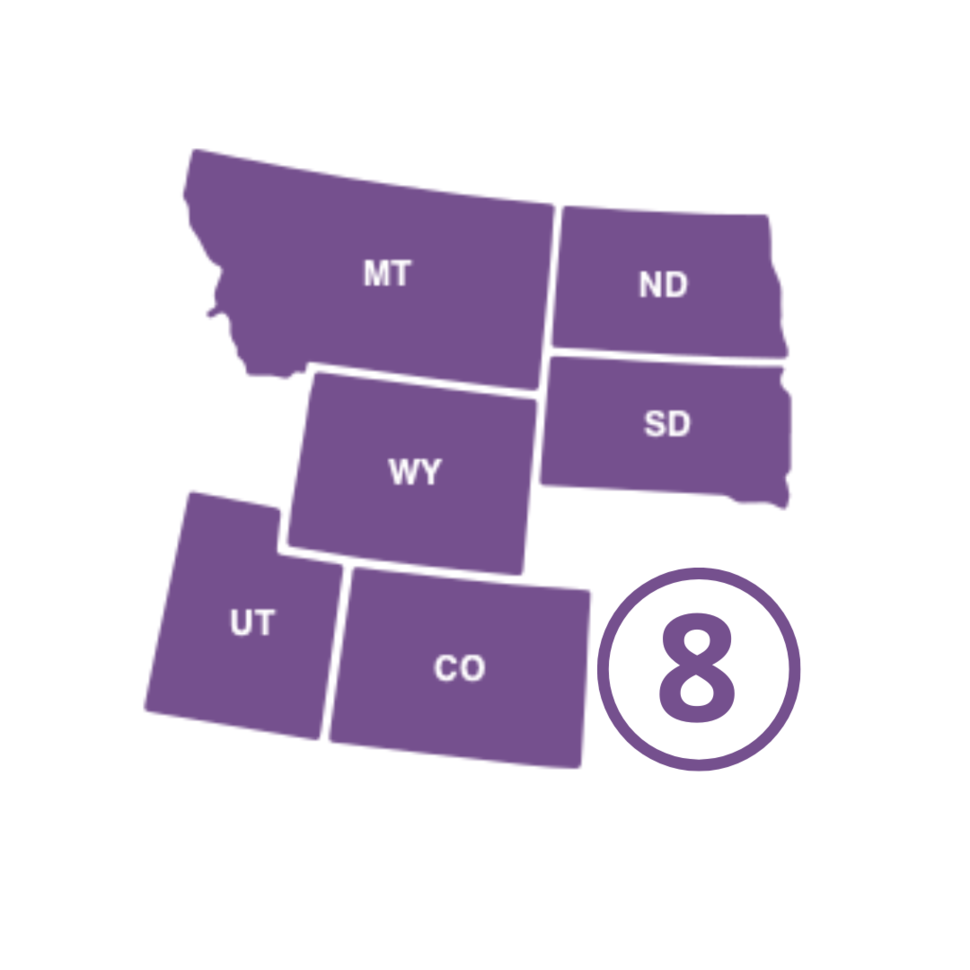 HHS Regional Map - Region 8