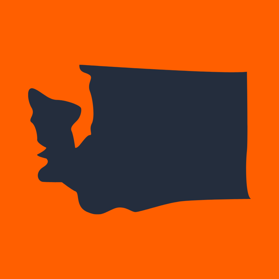 Outline of the state of Washington