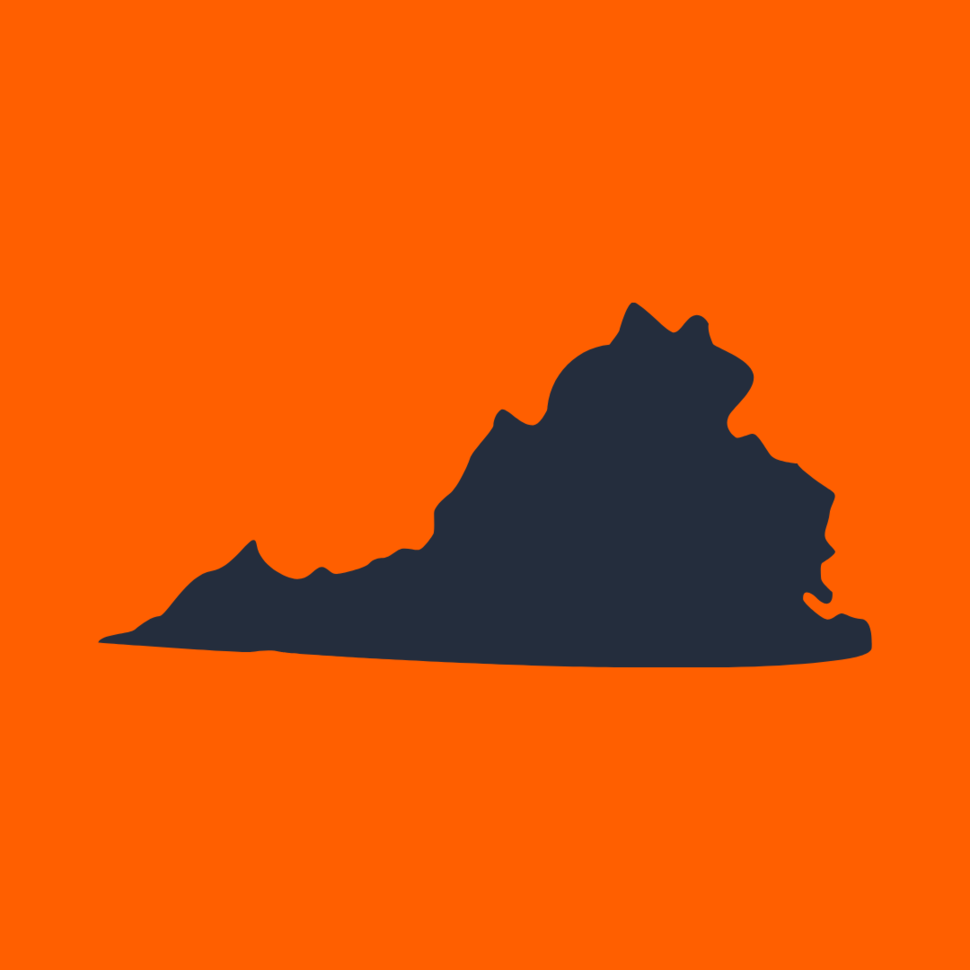 Outline of the state of Virginia